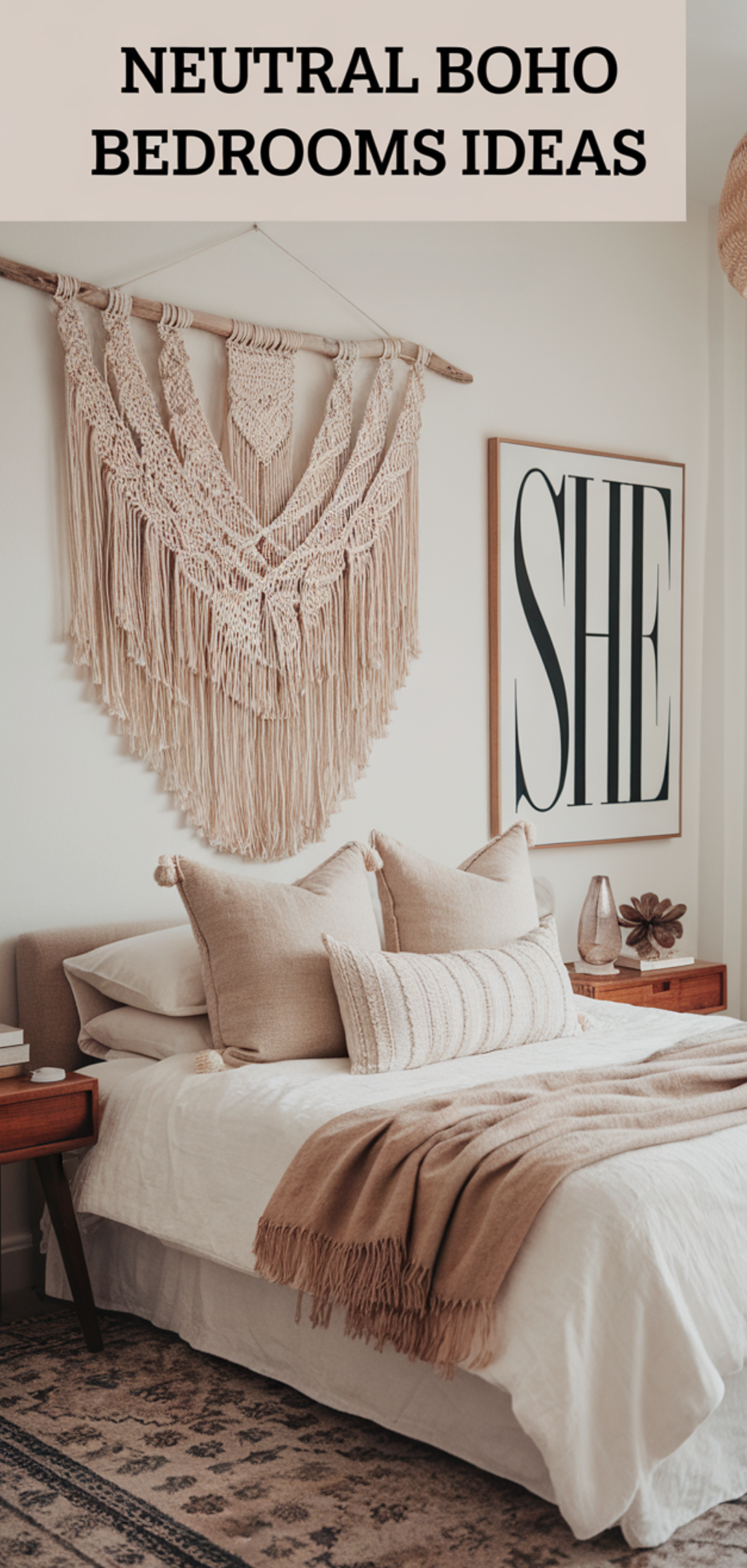 inspiring Neutral Boho Bedrooms Ideas