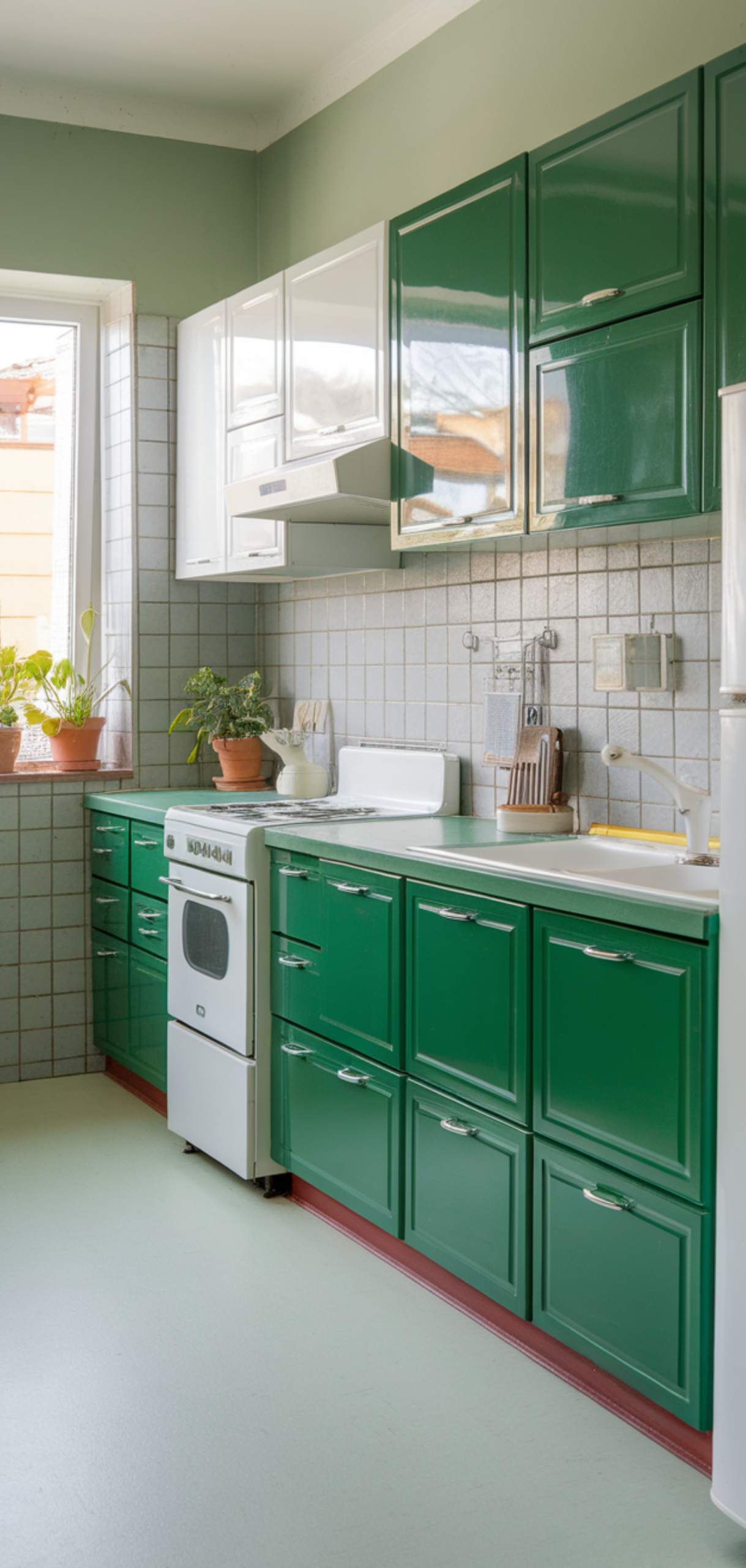 inspiring Green Kitchen Cabinet Ideas