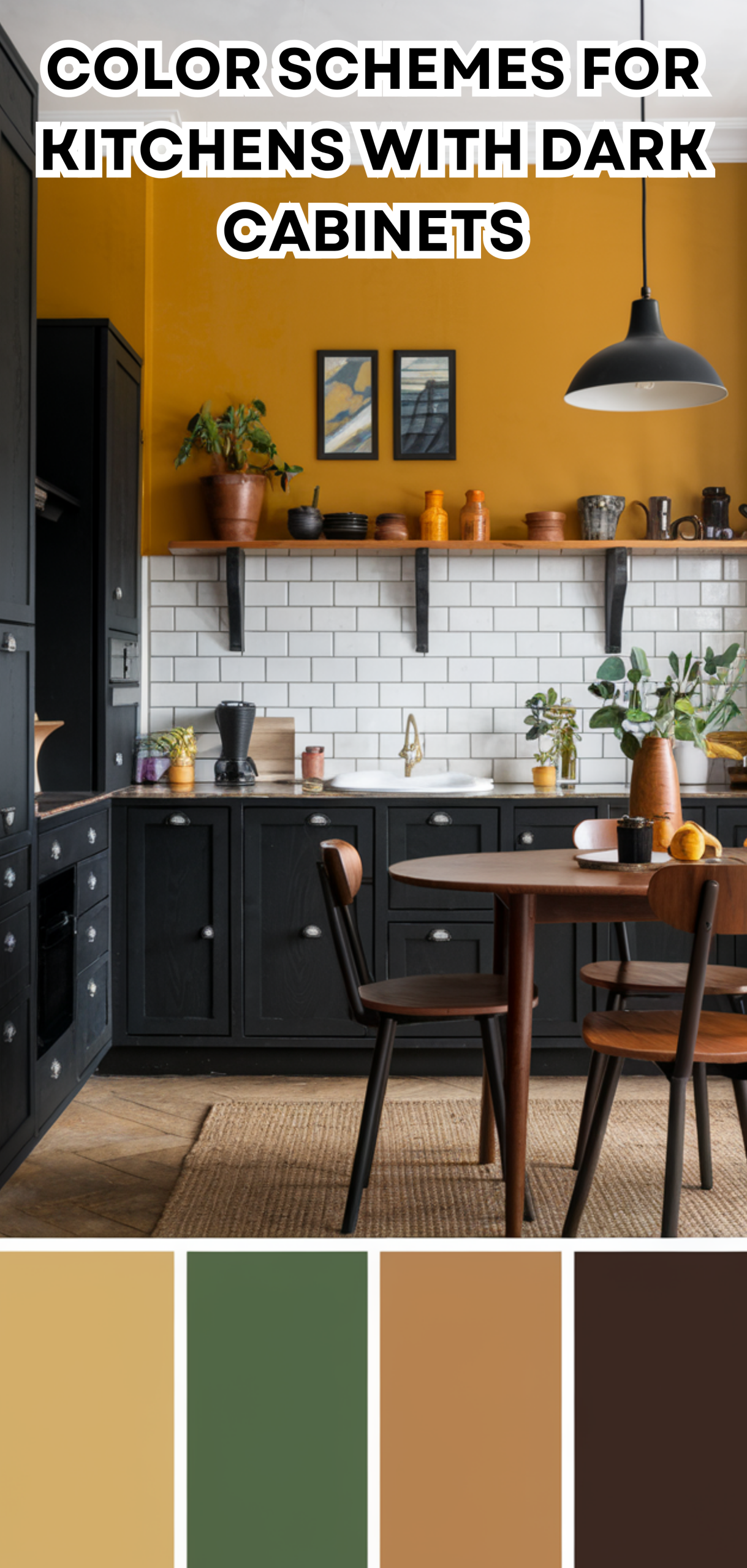 17 Inspiring Color Schemes for Kitchens With Dark Cabinets
