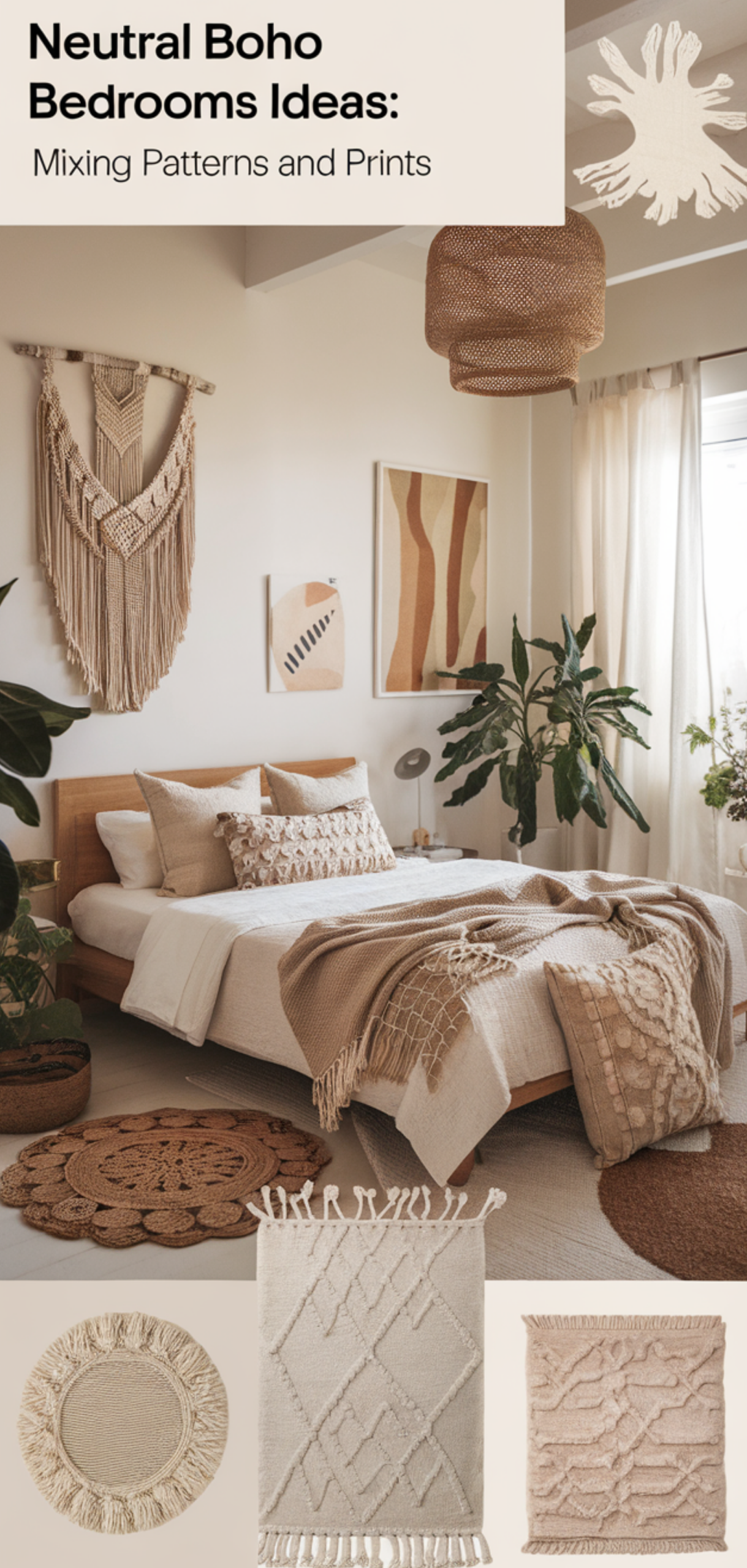 inspiring Neutral Boho Bedrooms Ideas