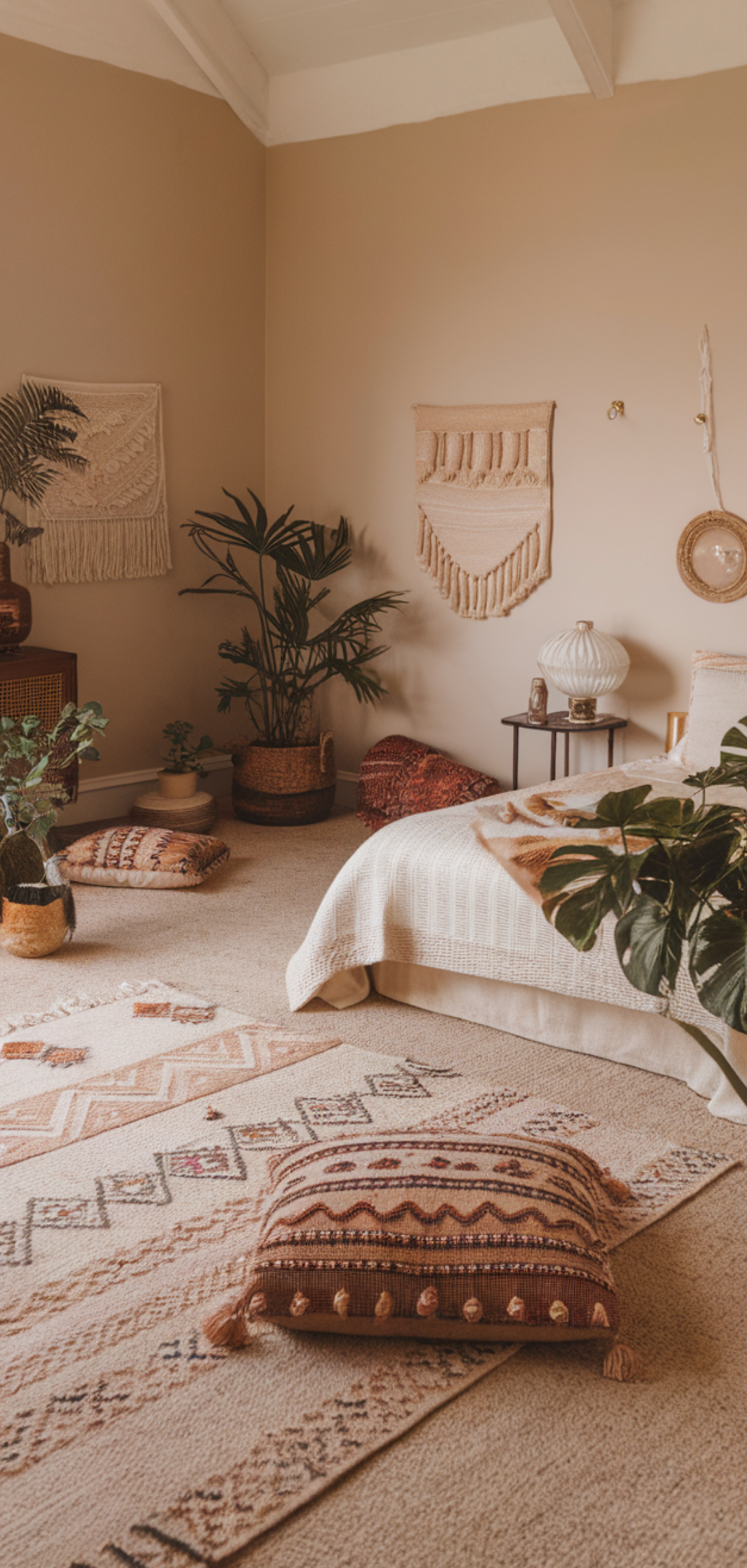 inspiring Neutral Boho Bedrooms Ideas