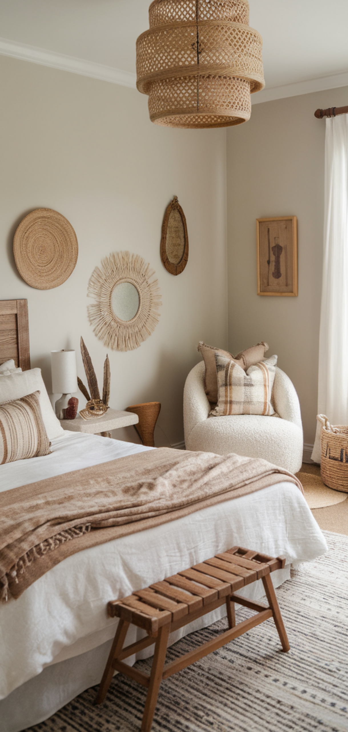 inspiring Neutral Boho Bedrooms Ideas