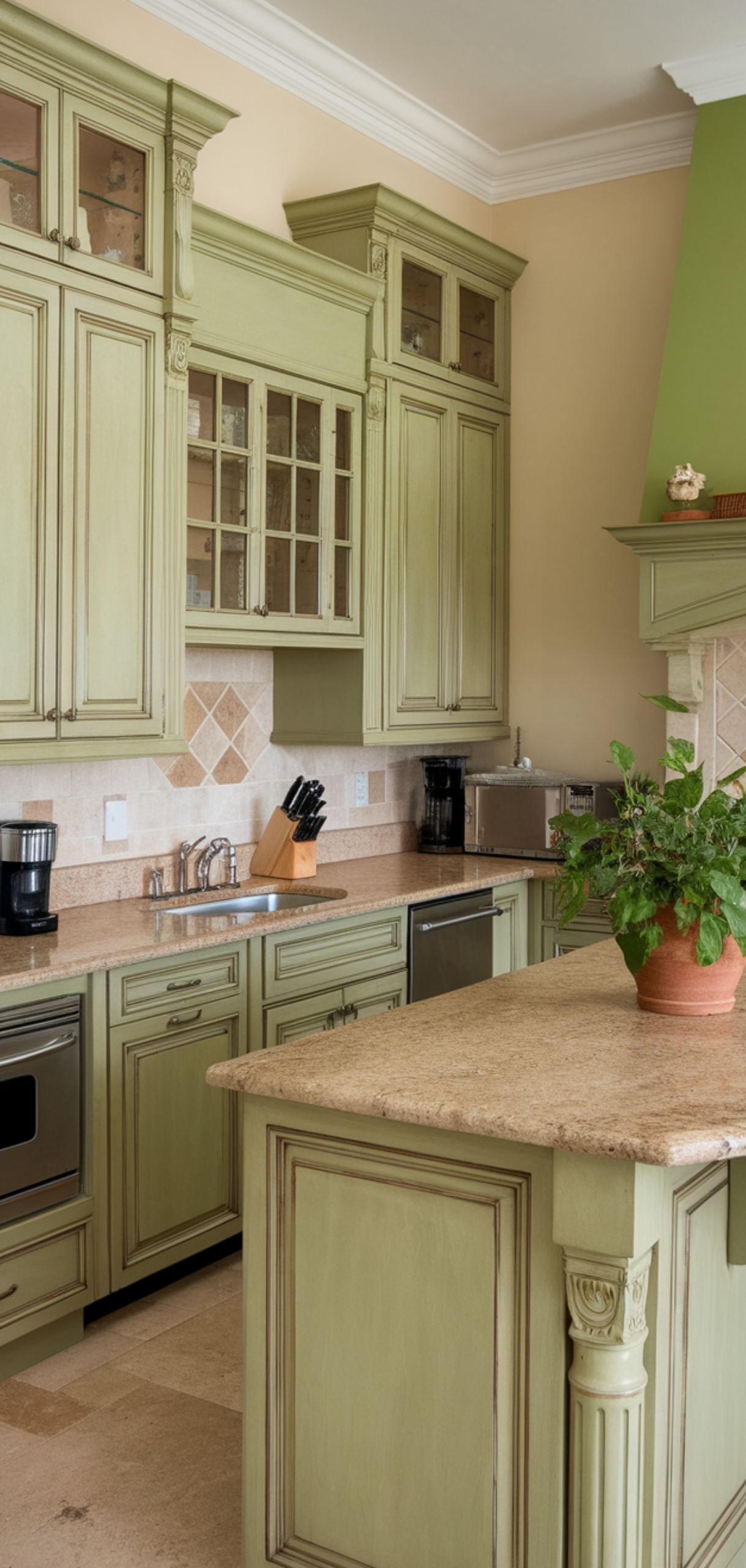 inspiring Green Kitchen Cabinet Ideas