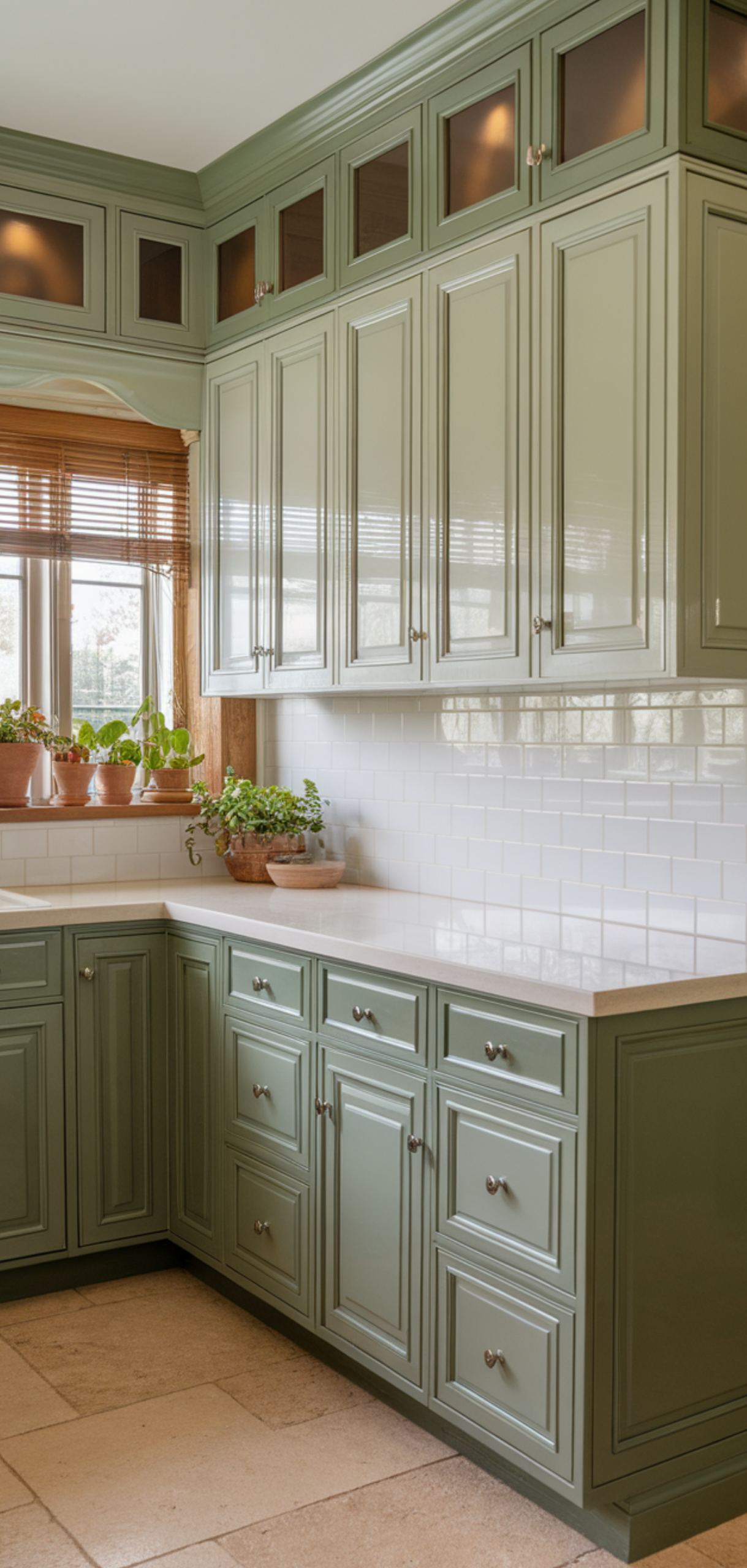 inspiring Green Kitchen Cabinet Ideas