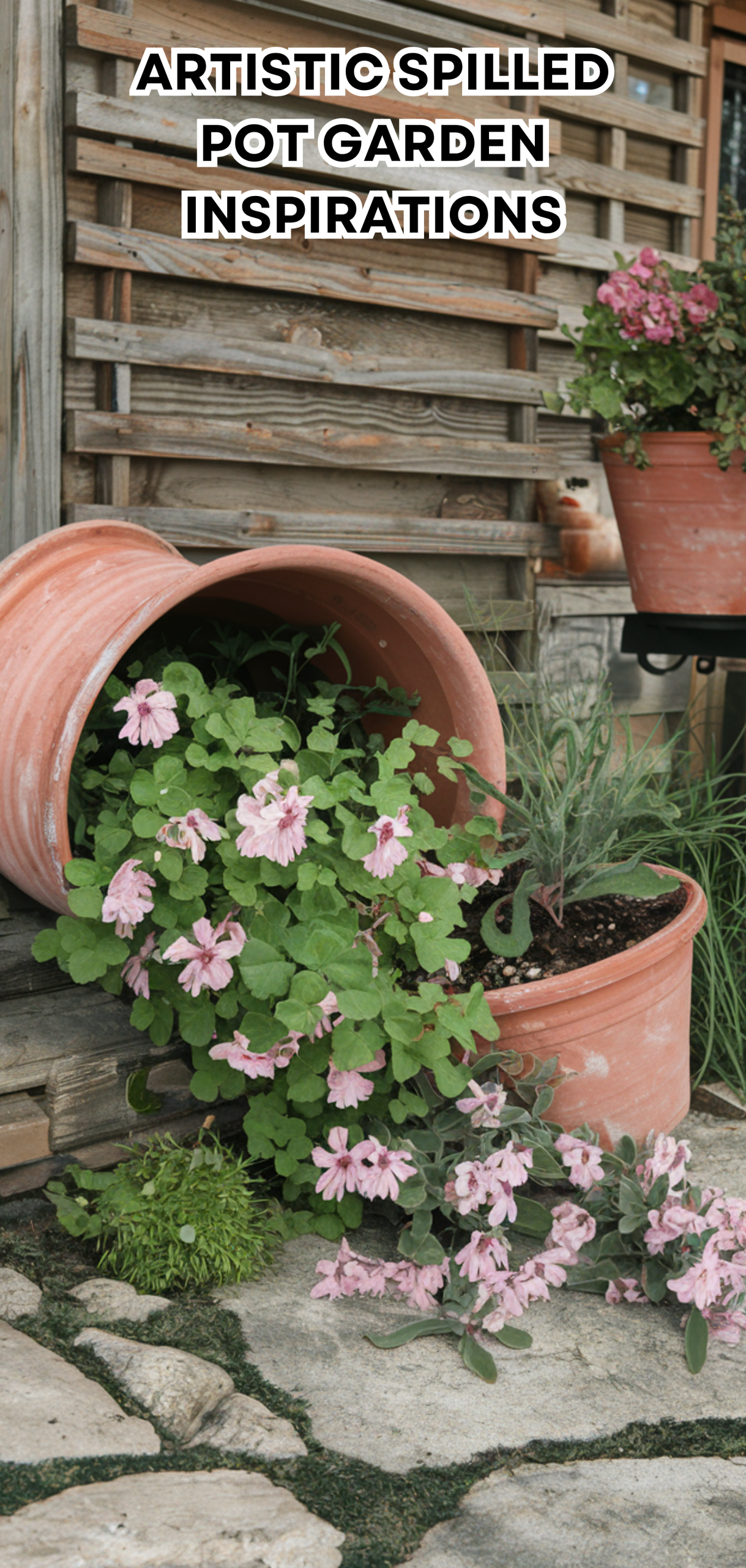 15 Perfect Artistic Spilled Pot Garden Inspirations