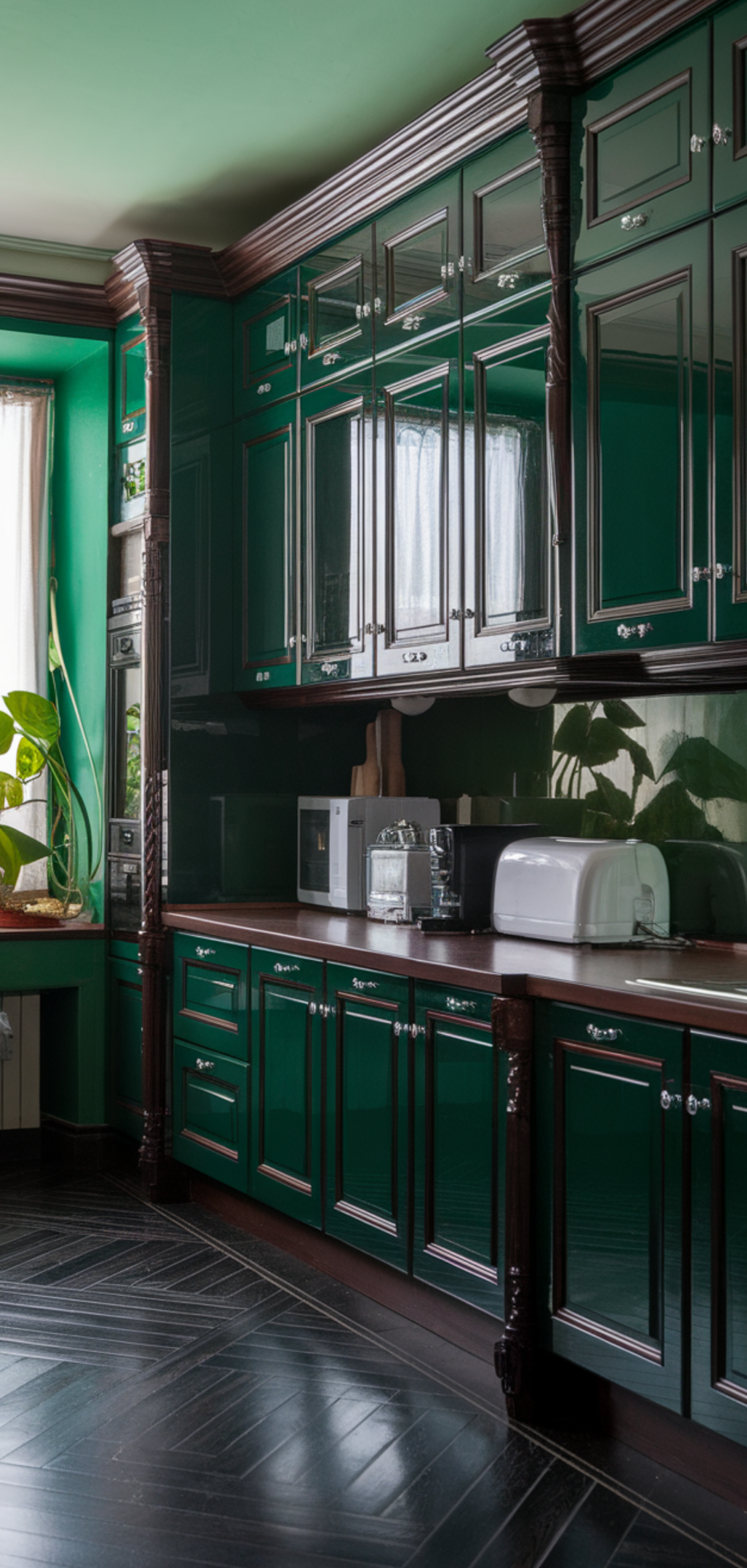 inspiring Green Kitchen Cabinet Ideas