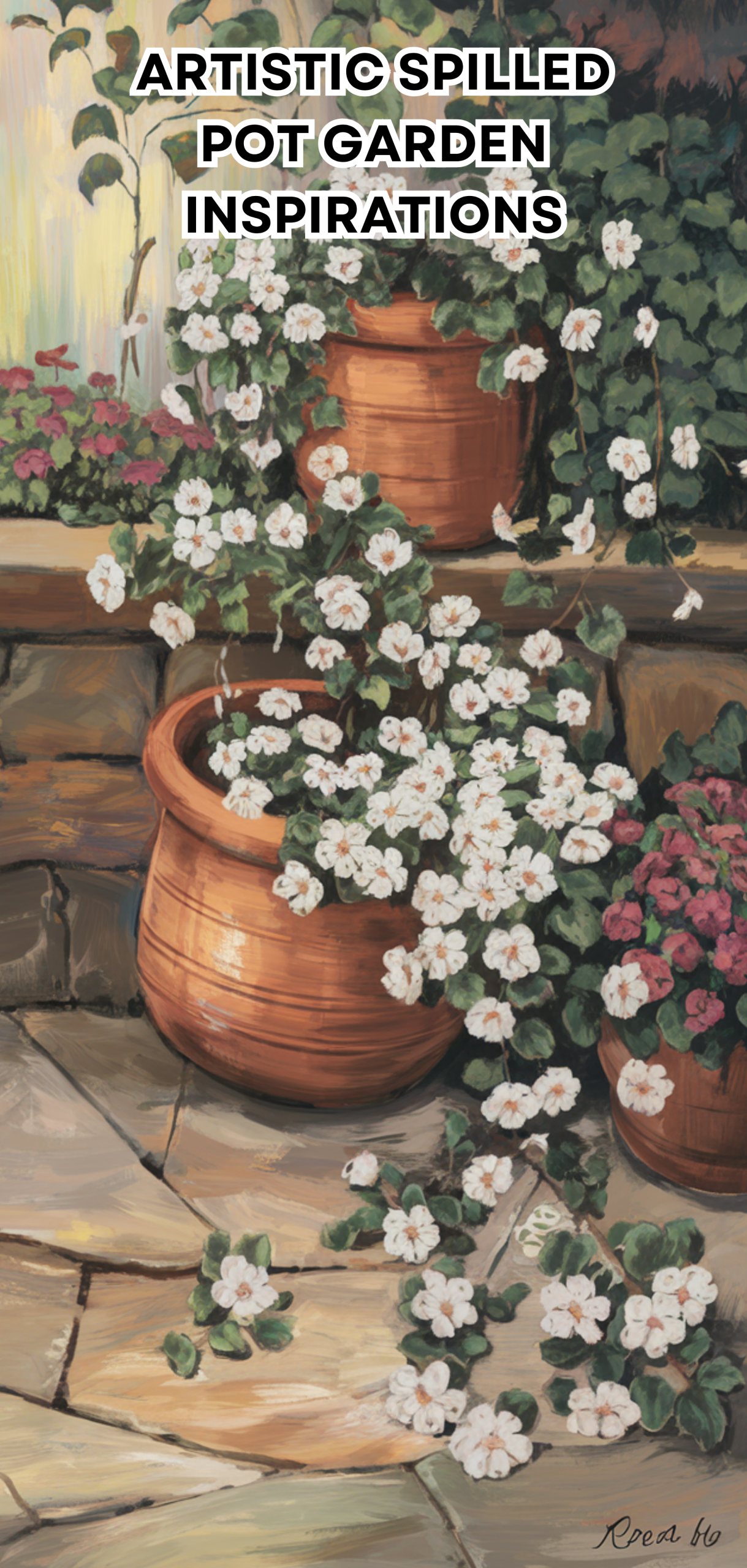 15 Perfect Artistic Spilled Pot Garden Inspirations