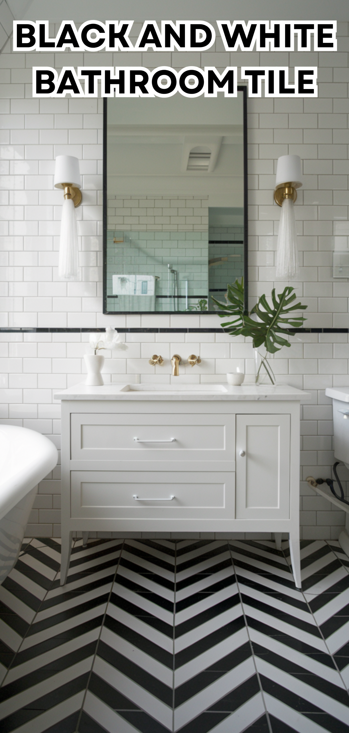 17 Amazing Black and White Bathroom Tile
