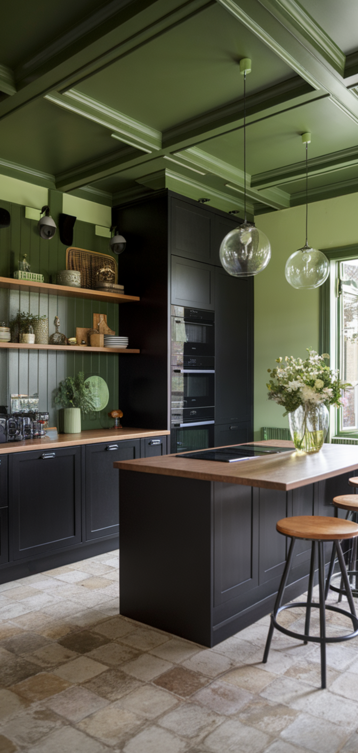 Best Georgeous Green and Black Kitchen Ideas