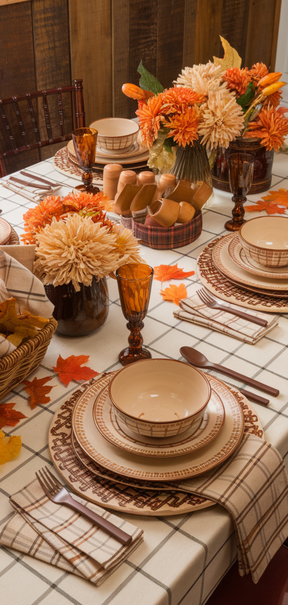 Easy Fall Feasts in Plaid:Thanksgiving Table
