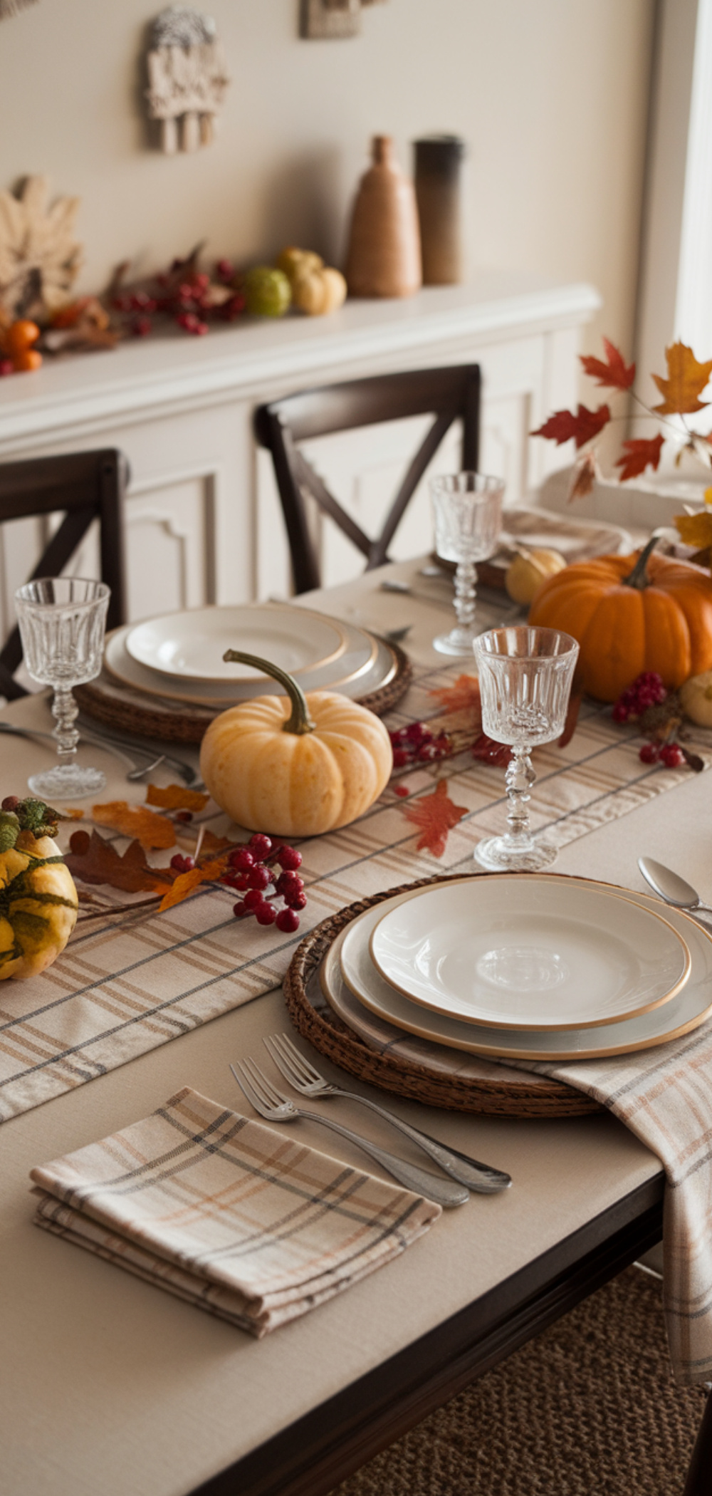 Easy Fall Feasts in Plaid:Thanksgiving Table