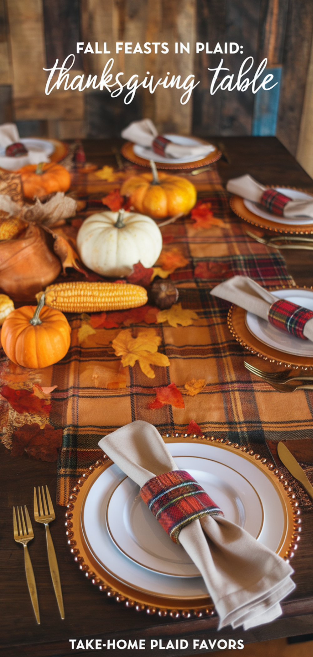 Easy Fall Feasts in Plaid:Thanksgiving Table