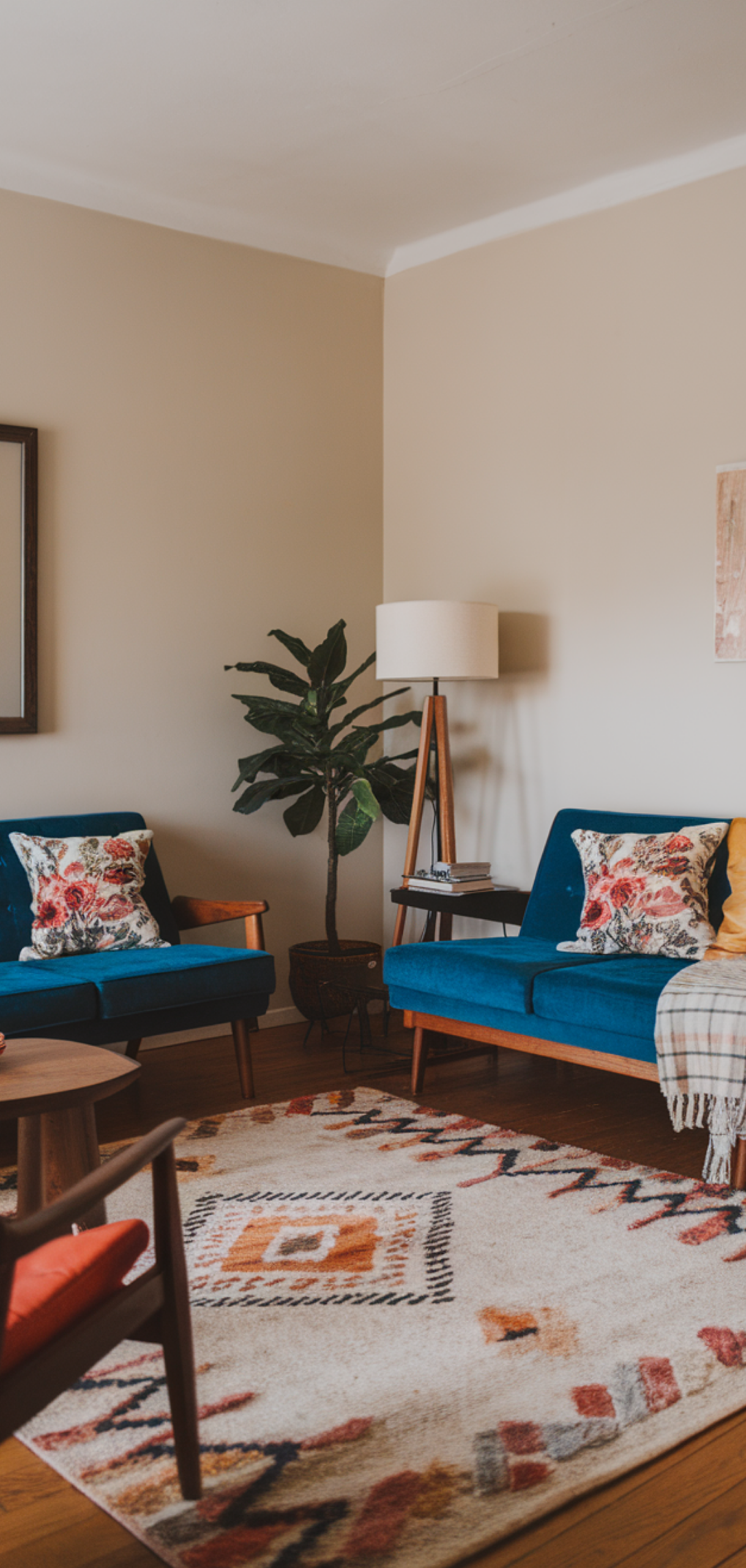 Gorgeous Boho Mid-Century Modern Living Room Ideas