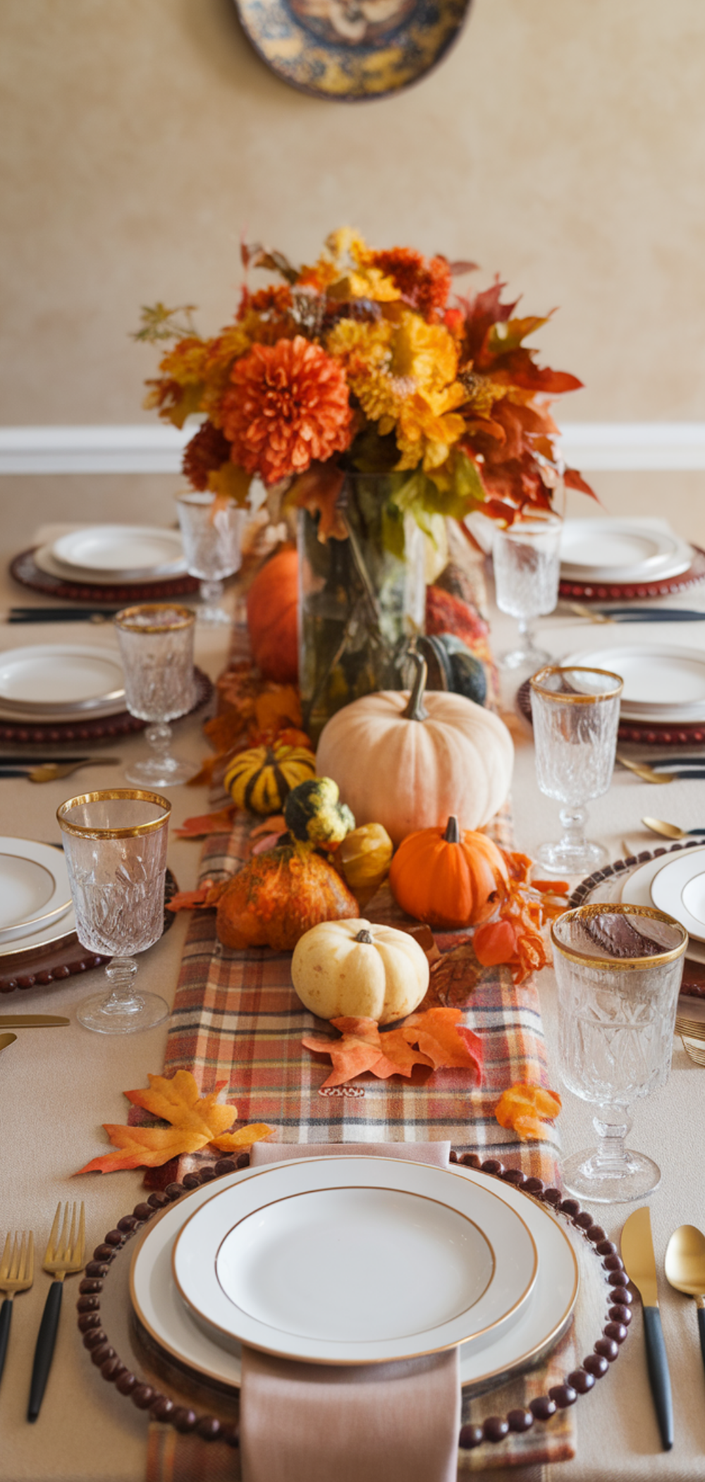 Easy Fall Feasts in Plaid:Thanksgiving Table