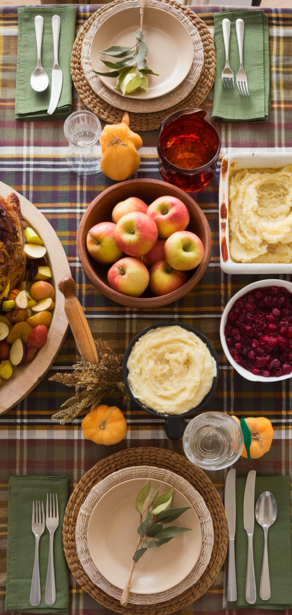 Easy Fall Feasts in Plaid:Thanksgiving Table