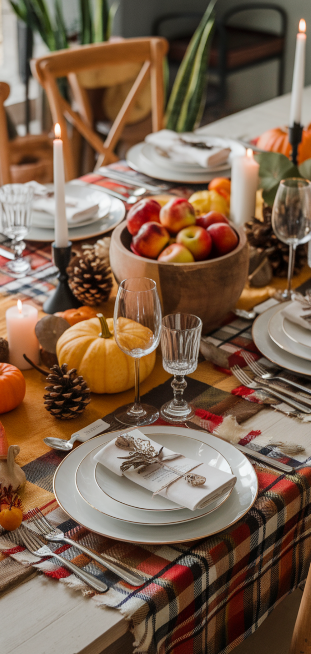 Easy Fall Feasts in Plaid:Thanksgiving Table