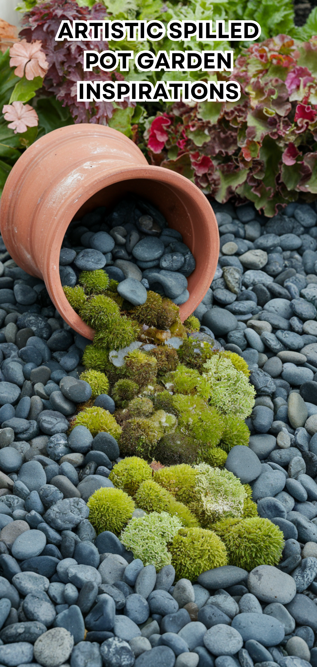 15 Perfect Artistic Spilled Pot Garden Inspirations