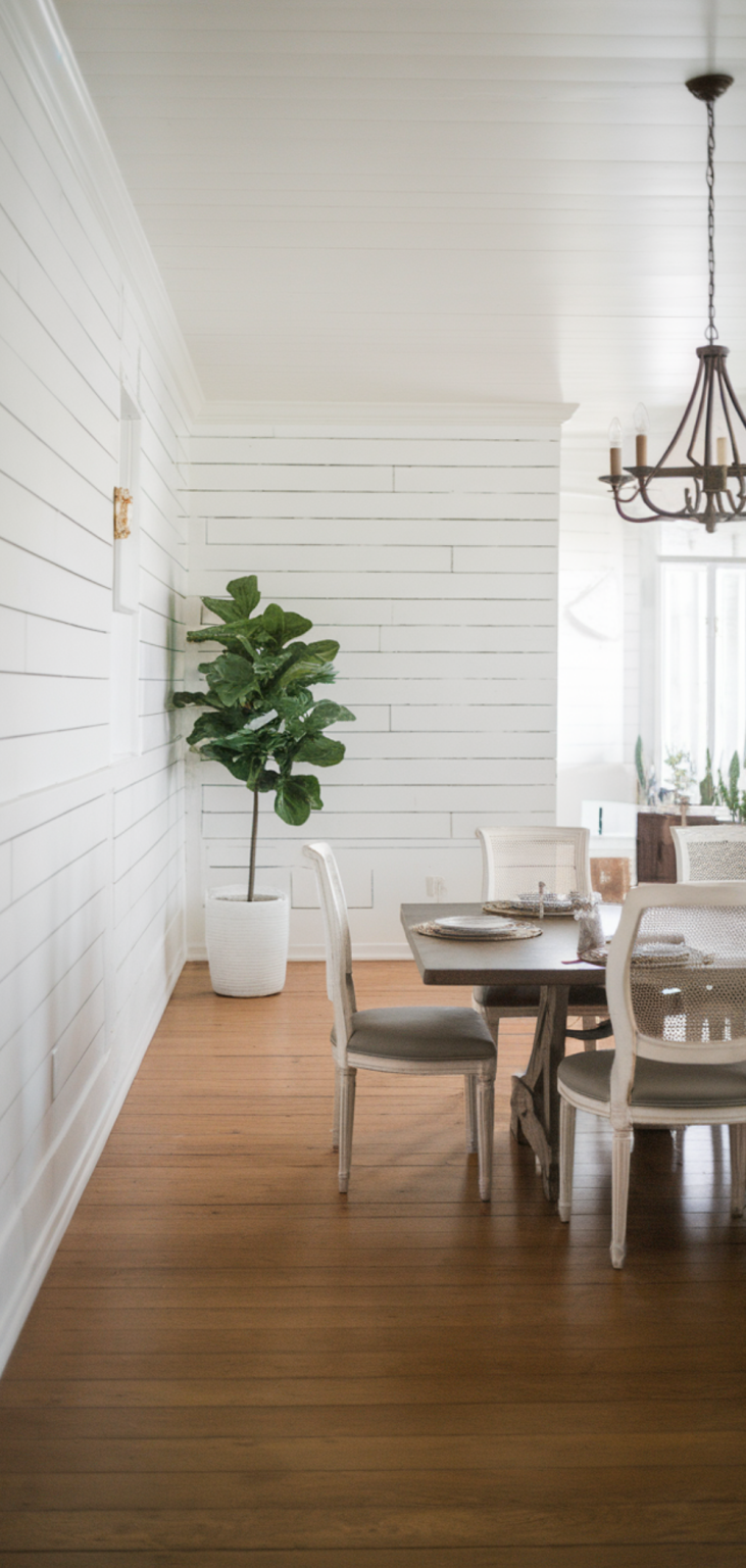 15 Easy Shiplap Dining Room Ideas - My Home And Kitchen