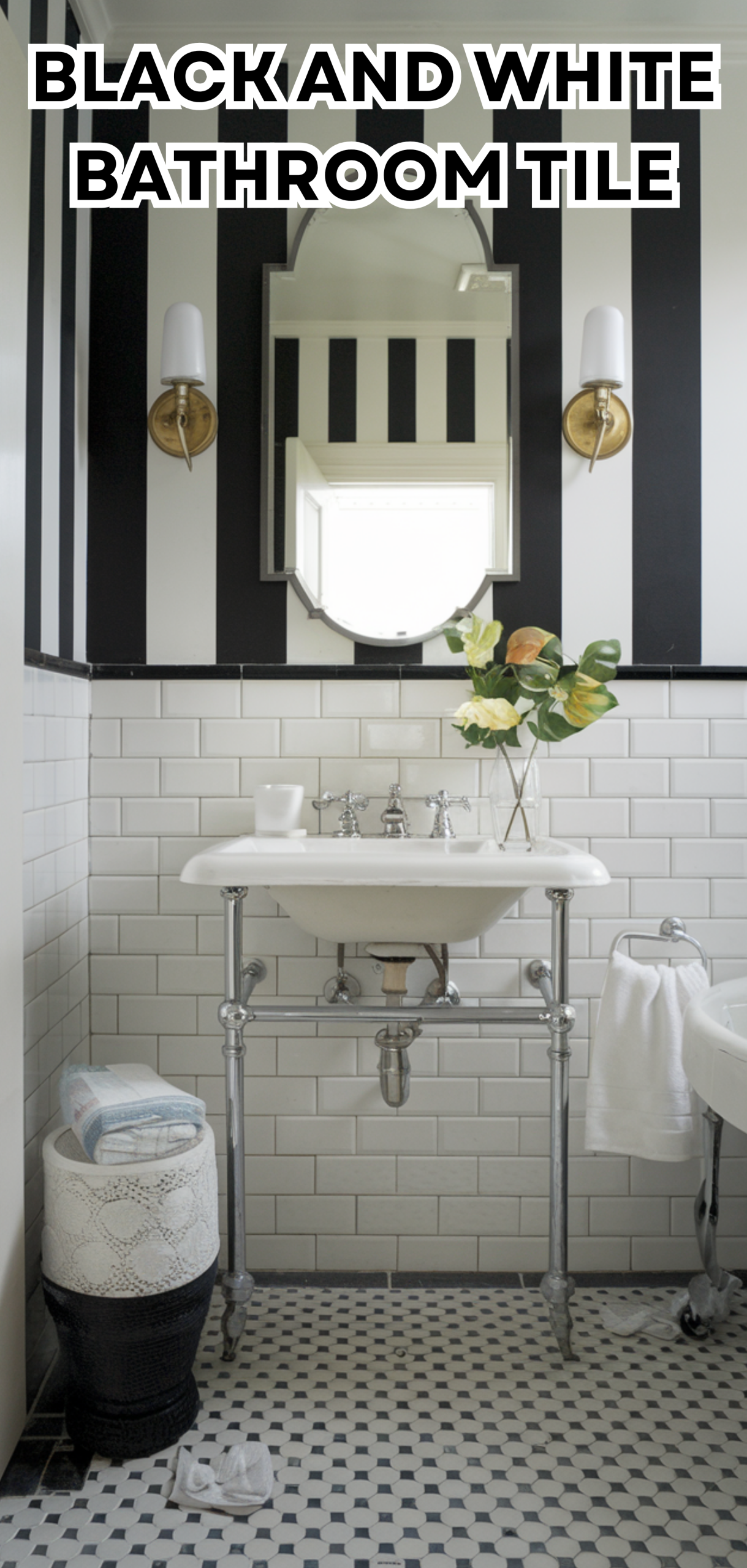17 Amazing Black and White Bathroom Tile