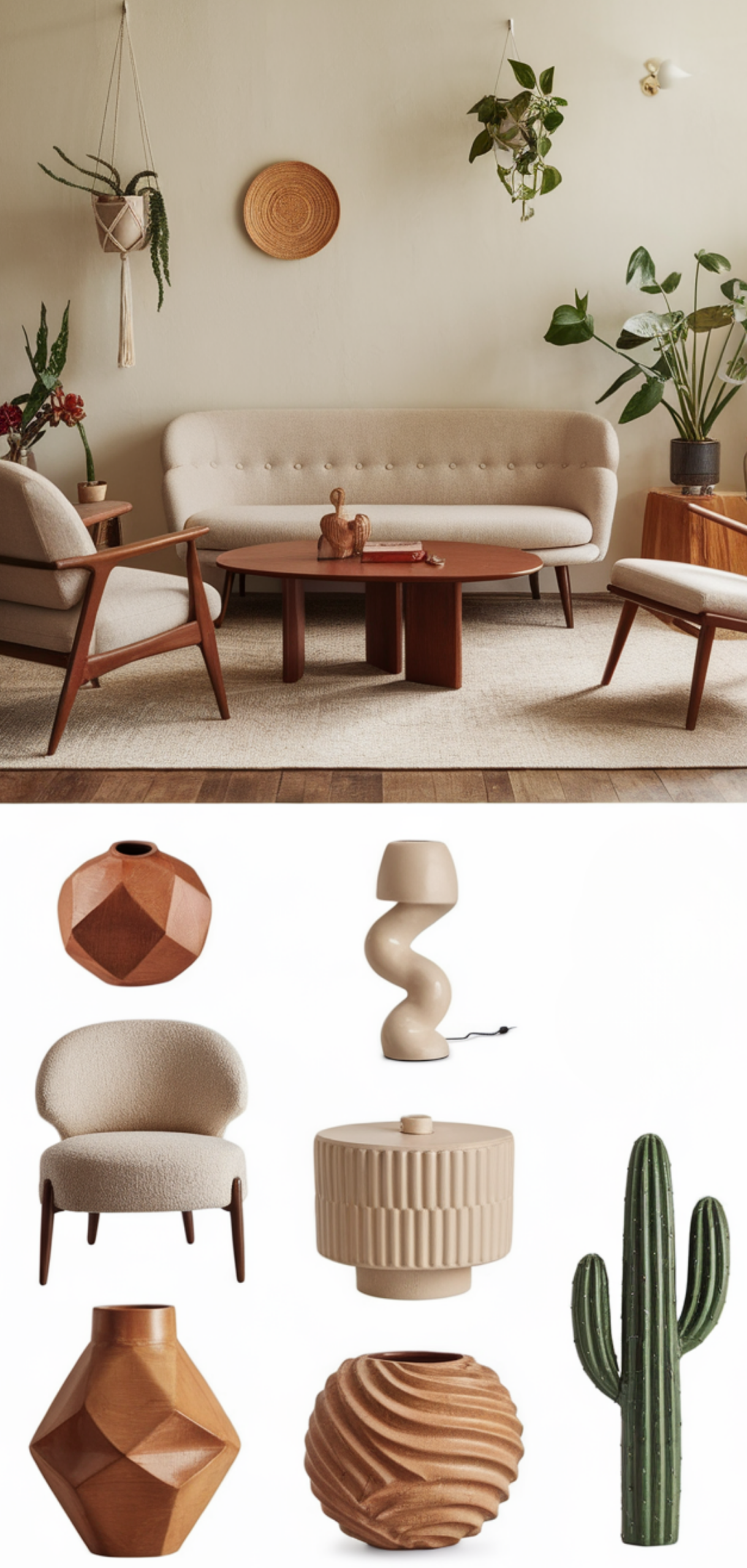 Gorgeous Boho Mid-Century Modern Living Room Ideas