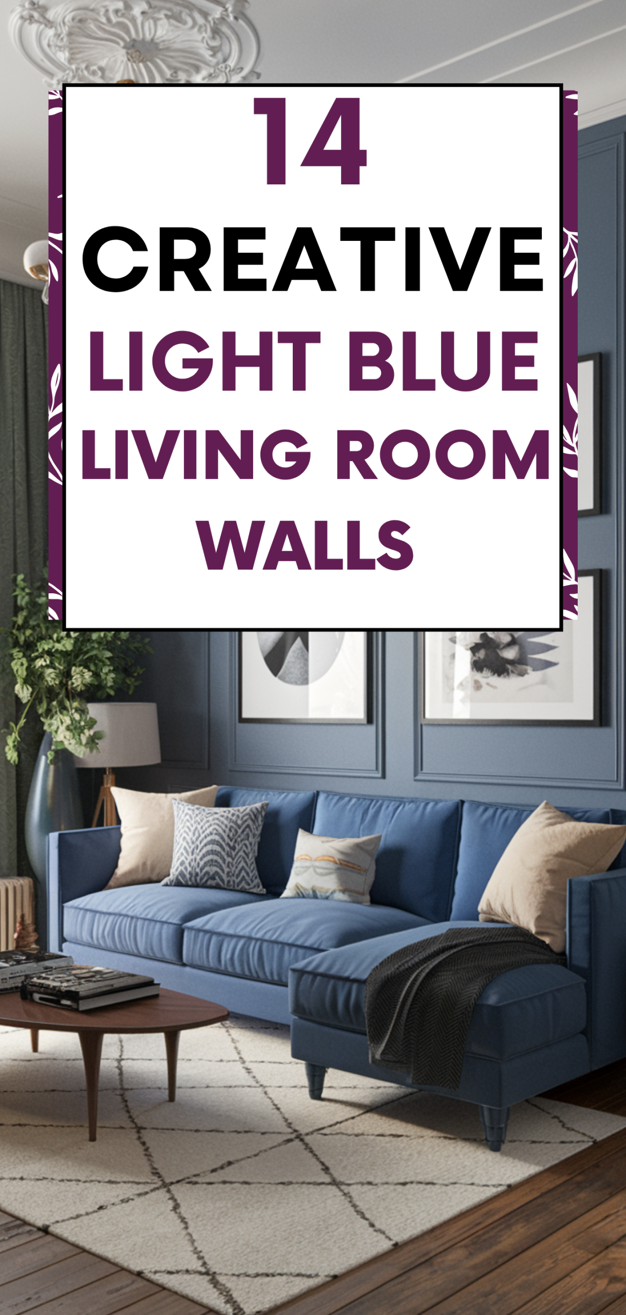 14 Creative Light Blue Living Room Walls