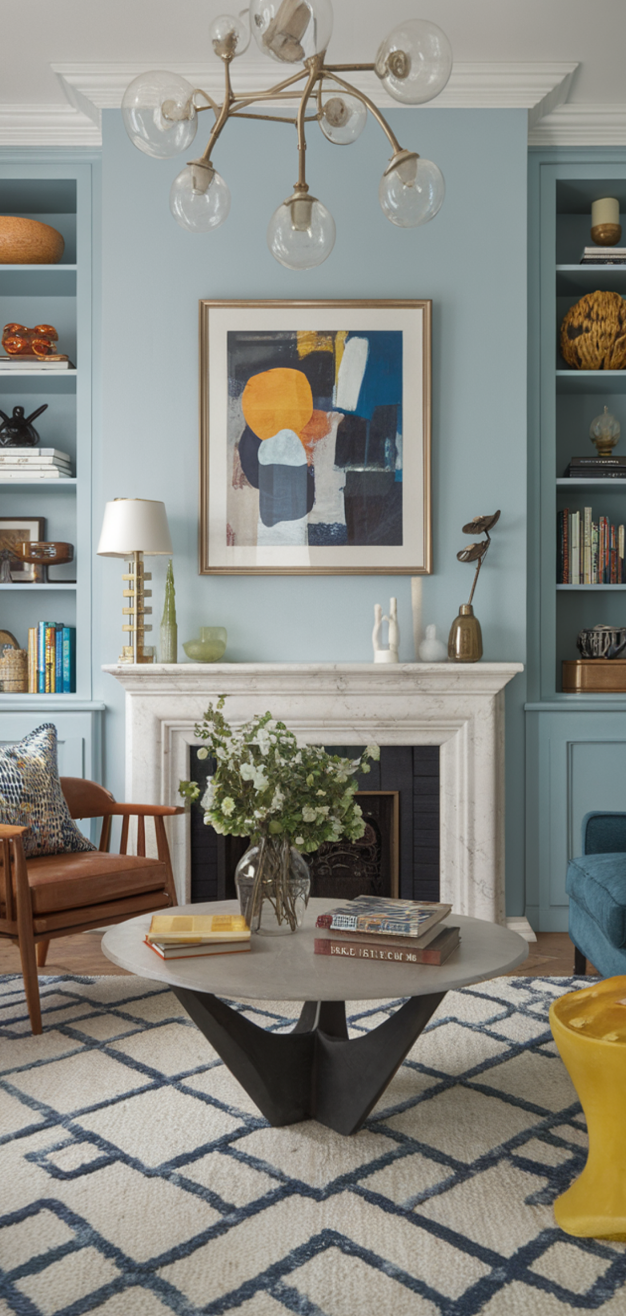 14 Creative Light Blue Living Room Walls
