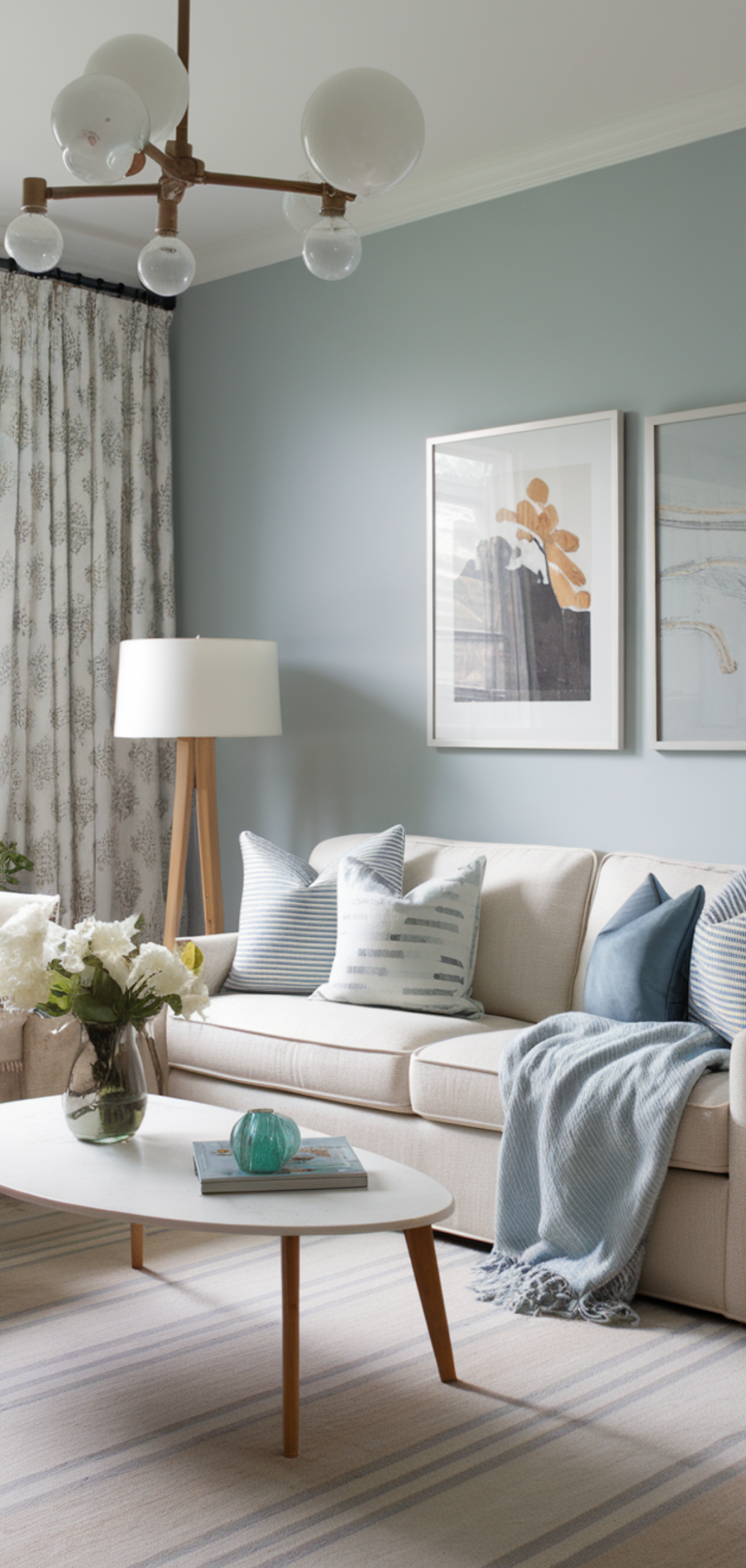 14 Creative Light Blue Living Room Walls