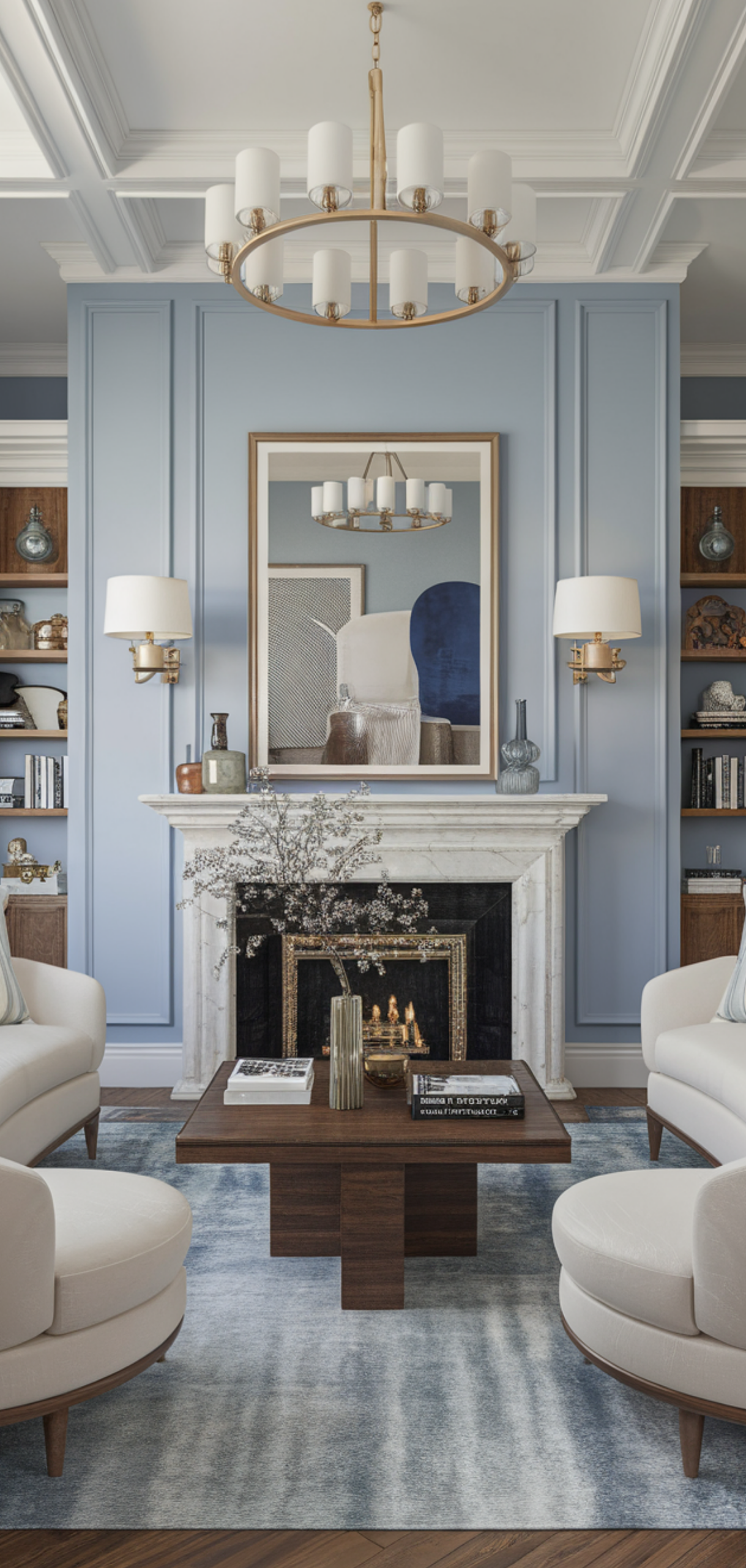 14 Creative Light Blue Living Room Walls