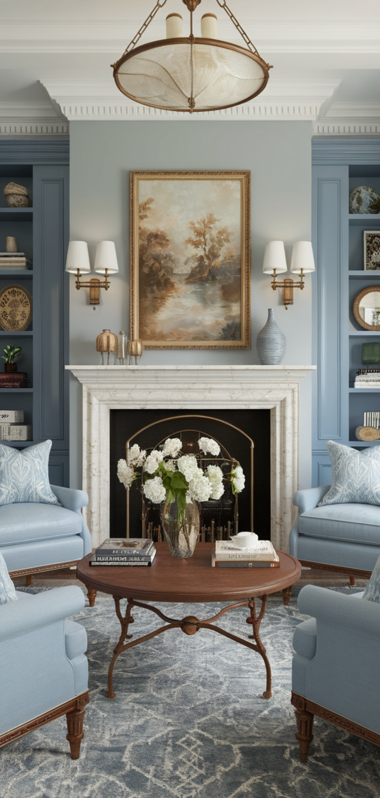 14 Creative Light Blue Living Room Walls
