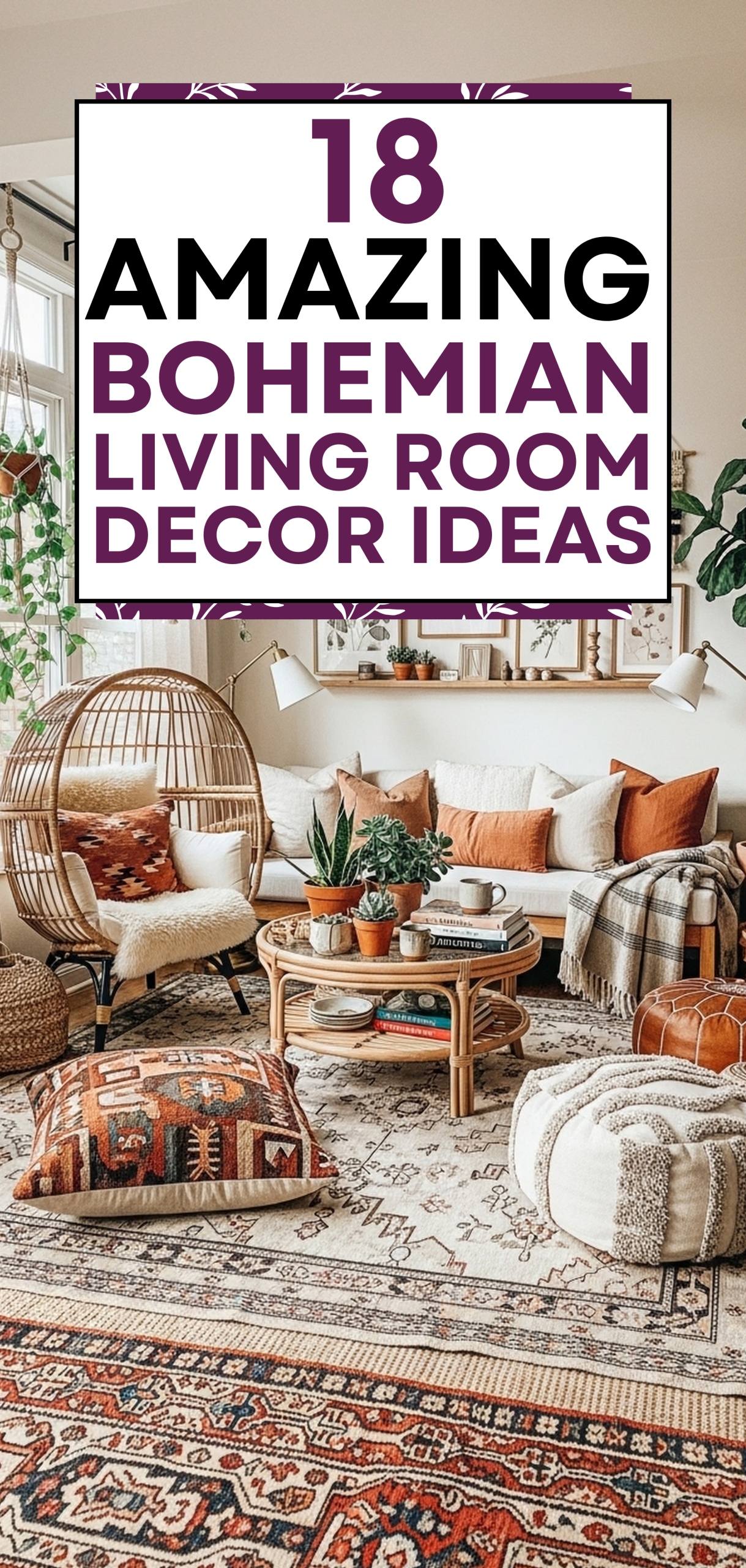 18 Amazing Bohemian Living Room Decor Ideas