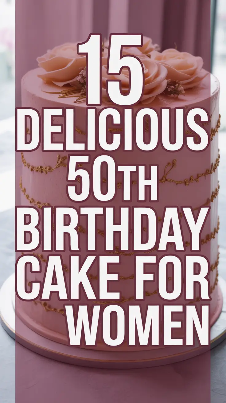 15 Delicious 50th Birthday Cake for Women