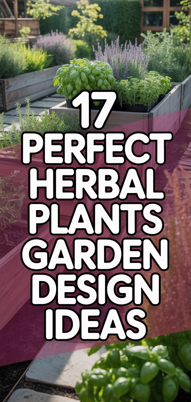 17 Perfect Herbal Plants Garden Design Ideas