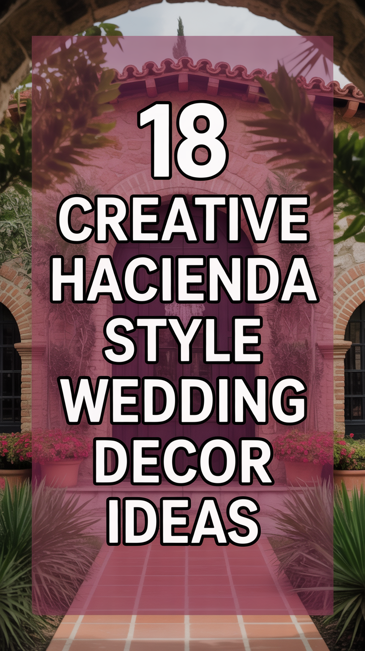 18 Creative Hacienda Style Wedding Decor Ideas