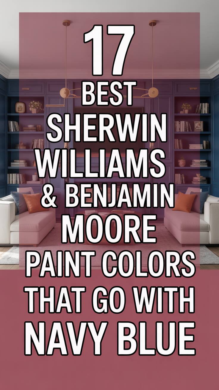 17 Best Sherwin Williams & Benjamin Moore Paint Colors That Go With Navy Blue