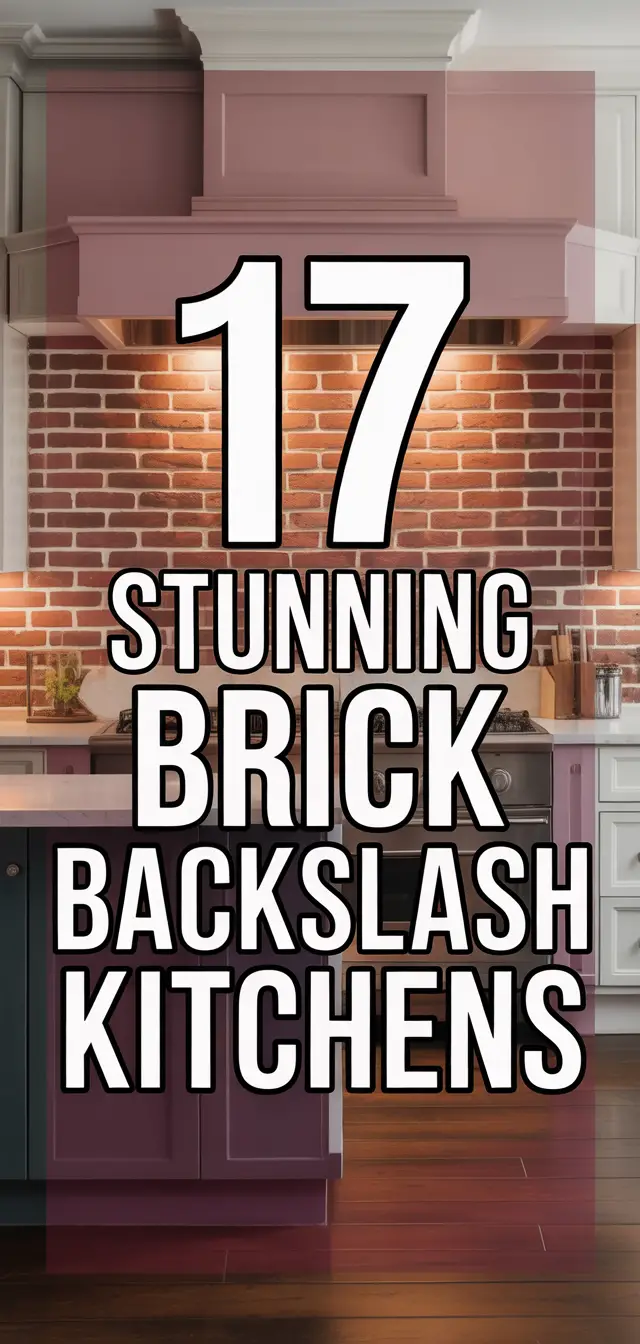 17 Stunning Brick Backsplash Kitchens - My Home And Kitchen