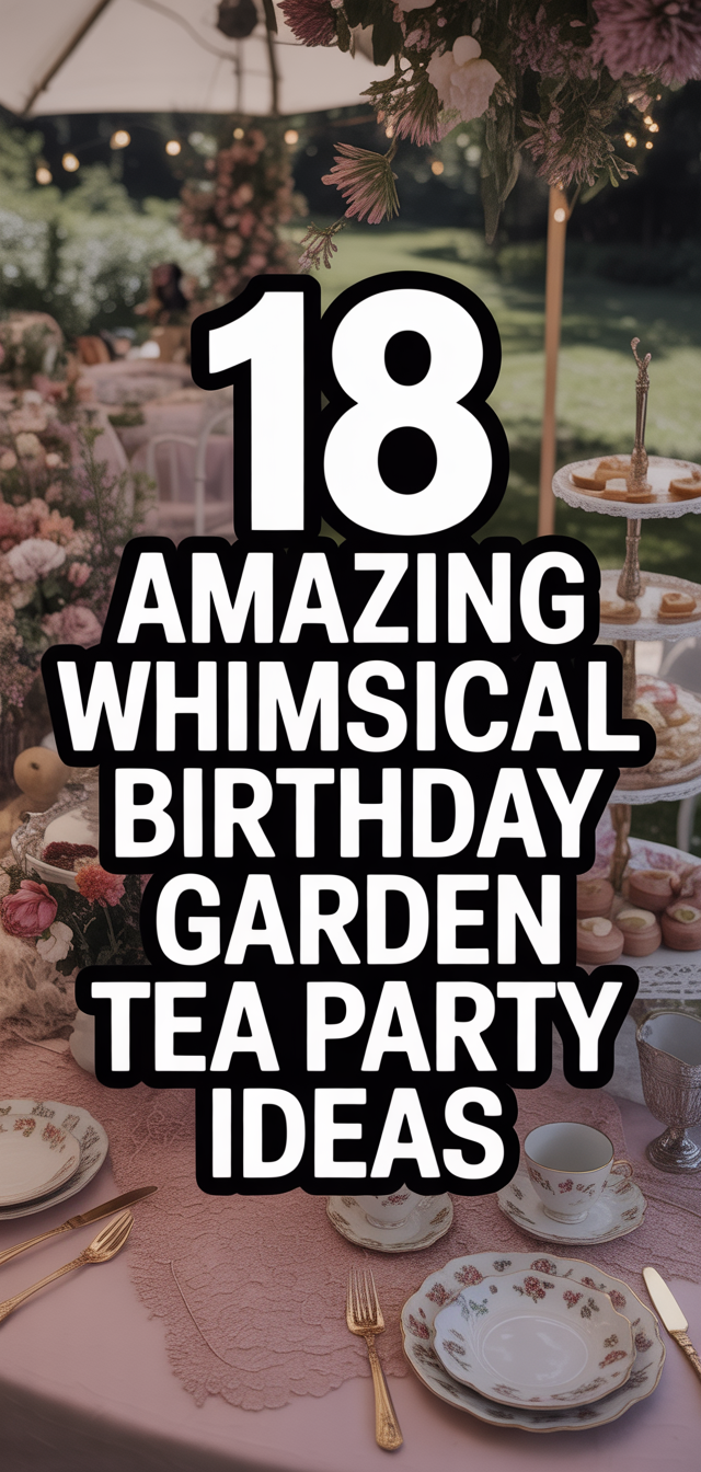 18 Amazing Whimsical Birthday Garden Tea Party Ideas
