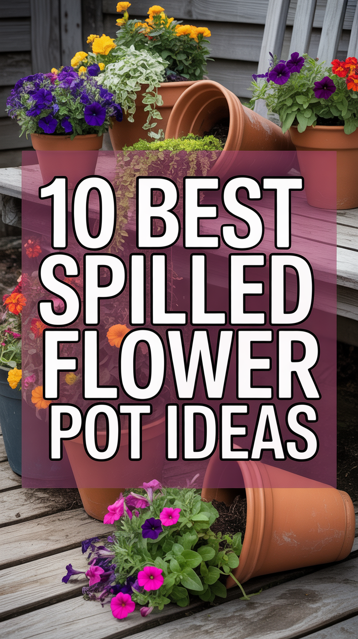 10 Best Spilled Flower Pot Ideas